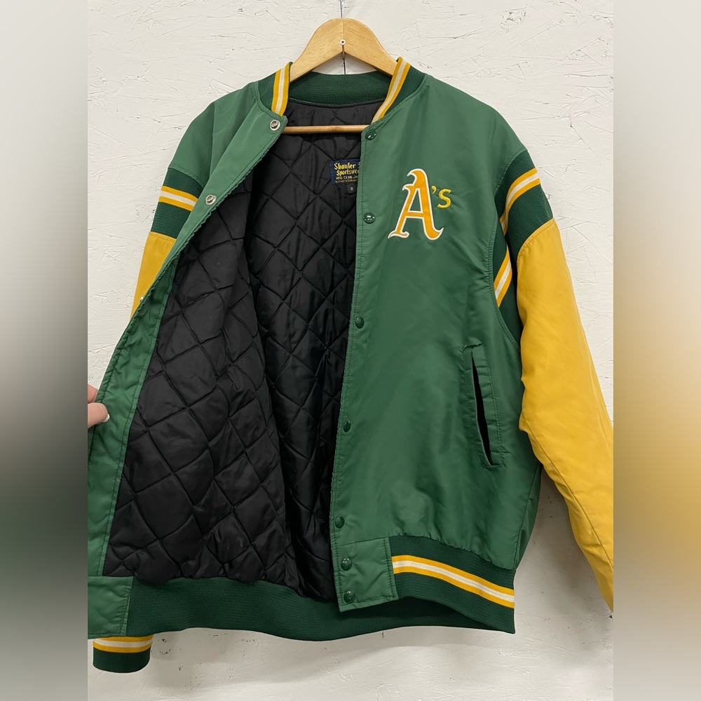 Vintage A’s Baseball Varsity Coat, Shanter Sportswear, Size M